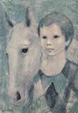 Enfant au cheval ( 46 X 38cm )