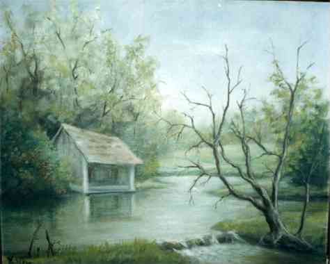 Le lavoir  l'arbre mort